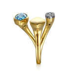 14K White and Yellow Gold Diamond and Marquise Blue Topaz Ladies Ring – LR52844M45BT-Gabriel & Co.-Renee Taylor Gallery