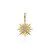 14K Yellow Gold Diamond Starburst Medallion Pendant 24mm - PT7546Y45JJ-Gabriel & Co.-Renee Taylor Gallery