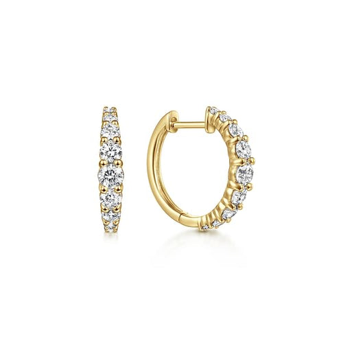 14K Yellow Gold 15mm Classic Diamond Huggies - EG13647Y45JJ-Gabriel & Co.-Renee Taylor Gallery
