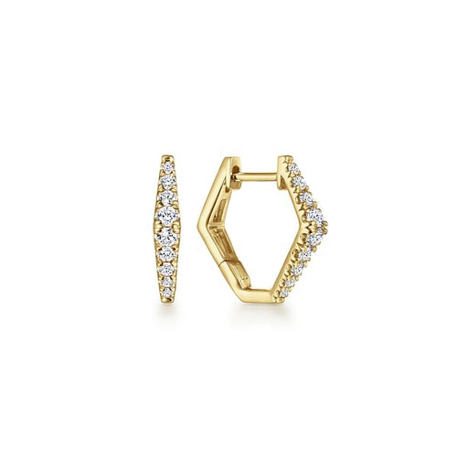 14K Yellow Gold 15mm Diamond Huggies - EG13658Y45JJ-Gabriel & Co.-Renee Taylor Gallery