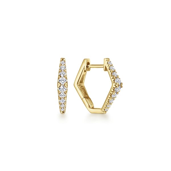 14K Yellow Gold 15mm Diamond Huggies - EG13658Y45JJ-Gabriel & Co.-Renee Taylor Gallery