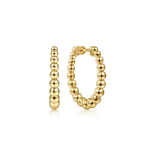 14K Yellow Gold 20mm Bujukan Classic Hoop Earrings - EG13975Y4JJJ-Gabriel & Co.-Renee Taylor Gallery