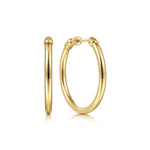 14K Yellow Gold 30mm Classic Hoop Earrings - EG14098Y4JJJ-Gabriel & Co.-Renee Taylor Gallery