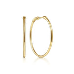 14K Yellow Gold 30mm Round Classic Hoop Earrings - EG13602Y4JJJ-Gabriel & Co.-Renee Taylor Gallery