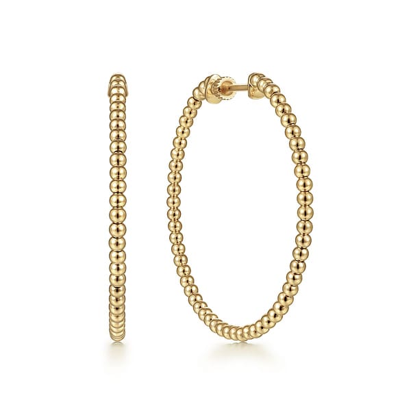 14K Yellow Gold 50mm Bujukan Classic Hoop Earrings - EG13931Y4JJJ-Gabriel & Co.-Renee Taylor Gallery
