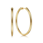 14K Yellow Gold 40mm Classic Hoop Earrings - EG14099Y4JJJ-Gabriel & Co.-Renee Taylor Gallery