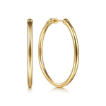 14K Yellow Gold 30mm Classic Hoop Earrings - EG14098Y4JJJ-Gabriel & Co.-Renee Taylor Gallery