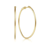 14K Yellow Gold 30mm Round Classic Hoop Earrings - EG13602Y4JJJ-Gabriel & Co.-Renee Taylor Gallery