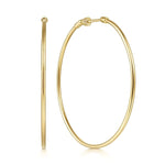 14K Yellow Gold 30mm Round Classic Hoop Earrings - EG13602Y4JJJ-Gabriel & Co.-Renee Taylor Gallery