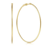 14K Yellow Gold 30mm Round Classic Hoop Earrings - EG13602Y4JJJ-Gabriel & Co.-Renee Taylor Gallery