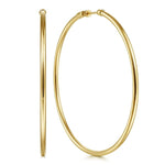 14K Yellow Gold 30mm Classic Hoop Earrings - EG14098Y4JJJ-Gabriel & Co.-Renee Taylor Gallery