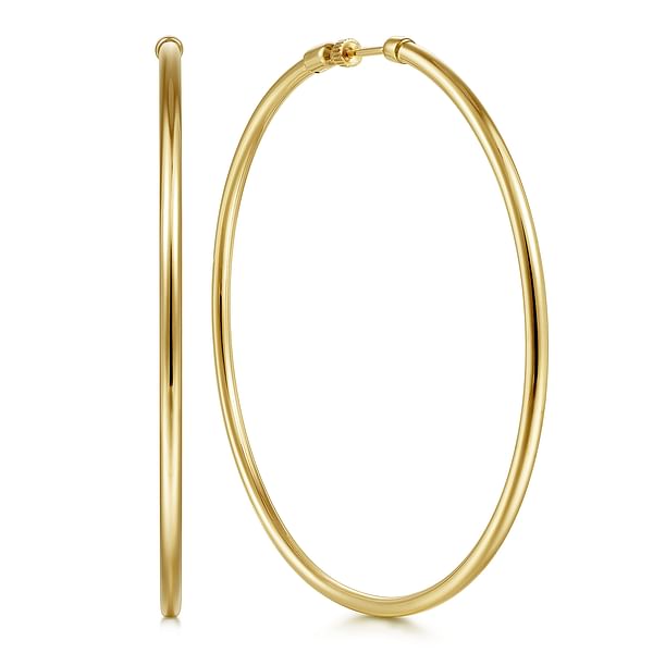 14K Yellow Gold 30mm Classic Hoop Earrings - EG14098Y4JJJ-Gabriel & Co.-Renee Taylor Gallery
