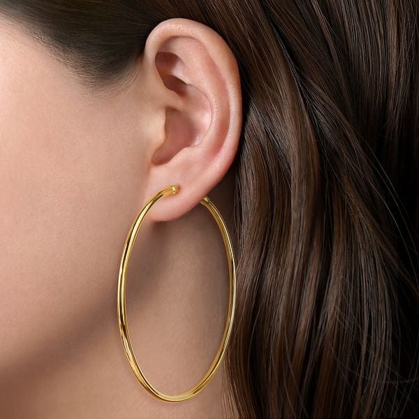 14K Yellow Gold 30mm Classic Hoop Earrings - EG14098Y4JJJ-Gabriel & Co.-Renee Taylor Gallery