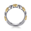 14K Yellow Gold & 925 Sterling Silver Bujukan Easy Stackable Ring - LR52864MZJJJ-Gabriel & Co.-Renee Taylor Gallery