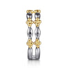 14K Yellow Gold & 925 Sterling Silver Bujukan Easy Stackable Ring - LR52864MZJJJ-Gabriel & Co.-Renee Taylor Gallery