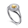 14K Yellow Gold & 925 Sterling Silver Bujukan Heart Medallion Ring - LR52869MZJJJ-Gabriel & Co.-Renee Taylor Gallery