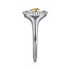 14K Yellow Gold & 925 Sterling Silver Bujukan Heart Medallion Ring - LR52869MZJJJ-Gabriel & Co.-Renee Taylor Gallery