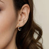 14K Yellow Gold & 925 Sterling Silver Bujukan Two Tone J Hoop Earrings - EG15436MZJJJ-Gabriel & Co.-Renee Taylor Gallery