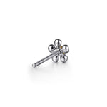 14K Yellow Gold & 925 Sterling Silver Diamond Flower Stud Earrings - EG15426MZ5JJ-Gabriel & Co.-Renee Taylor Gallery