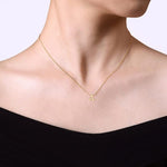 14K Yellow Gold A Initial Necklace - NK6928A-Y4JJJ-Gabriel & Co.-Renee Taylor Gallery