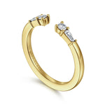 14K Yellow Gold Baguette and Round Open Diamond Anniversary Band Contemporary Collection (Devoted) - AN16811Y44JJ-Gabriel & Co.-Renee Taylor Gallery