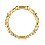 14K Yellow Gold Blue Sapphire Geometric Stackable Ring - LR52877Y4JSA-Gabriel & Co.-Renee Taylor Gallery