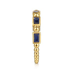 14K Yellow Gold Blue Sapphire Geometric Stackable Ring - LR52877Y4JSA-Gabriel & Co.-Renee Taylor Gallery
