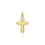 14K Yellow Gold Brushed Finish Cross Pendant - PCM6542Y4JJJ-Gabriel & Co.-Renee Taylor Gallery