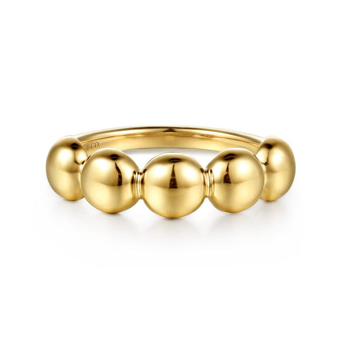 14K Yellow Gold Bujukan Ball Fashion Ring Bujukan Collection - LR53115Y4JJJ-Gabriel & Co.-Renee Taylor Gallery