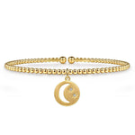 14K Yellow Gold Bujukan Beaded Moon and Diamond Star Cuff Bangle Bracelet Bujukan Collection - BG5337-57Y45JJ-Gabriel & Co.-Renee Taylor Gallery