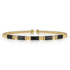 14K Yellow Gold Bujukan Beads and Black Enamel Split Bangle Bracelet - BG5136E86Y4JJJ-Gabriel & Co.-Renee Taylor Gallery