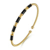 14K Yellow Gold Bujukan Beads and Black Enamel Split Bangle Bracelet - BG5136E86Y4JJJ-Gabriel & Co.-Renee Taylor Gallery