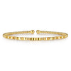 14K Yellow Gold Bujukan Beads and Diamond Cut Texture Split Bangle Bracelet - BG5137-6Y4JJJ-Gabriel & Co.-Renee Taylor Gallery