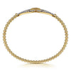 14K Yellow Gold Bujukan Beads and Diamond Split Bangle Bracelet - BG5051-62Y45JJ-Gabriel & Co.-Renee Taylor Gallery