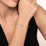 14K Yellow Gold Bujukan Beads and Diamond Split Bangle Bracelet - BG5051-62Y45JJ-Gabriel & Co.-Renee Taylor Gallery