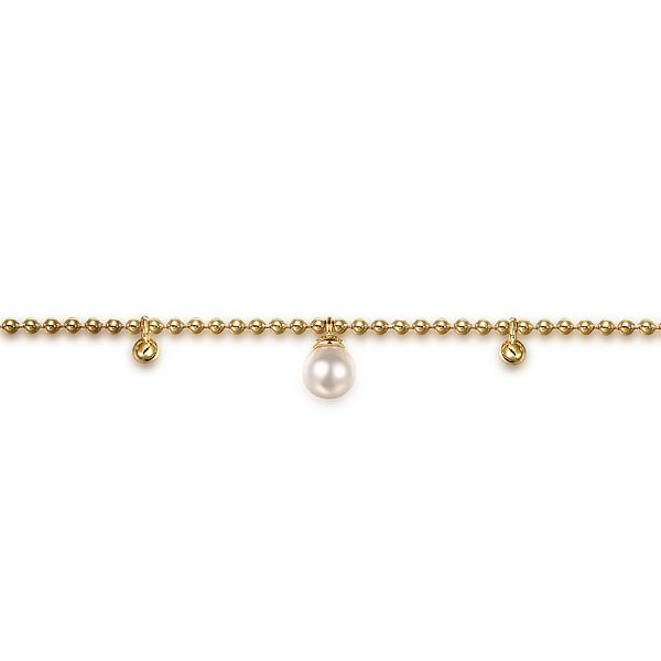 14K Yellow Gold Bujukan Beads and Pearl Droplet Bracelet - TB5016Y4JPL-Gabriel & Co.-Renee Taylor Gallery