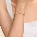 14K Yellow Gold Bujukan Beads and Pearl Droplet Bracelet - TB5016Y4JPL-Gabriel & Co.-Renee Taylor Gallery
