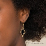 14K Yellow Gold Bujukan Black Onyx Drop Earrings - EG14502Y4JOX-Gabriel & Co.-Renee Taylor Gallery