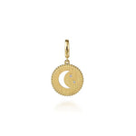 14K Yellow Gold Bujukan Diamond Moon and Star Medallion Pendant - PT7559Y45JJ-Gabriel & Co.-Renee Taylor Gallery