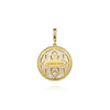 14K Yellow Gold Diamond & Mother of Pearl Medallion Pendant - PT6597Y45WM-Gabriel & Co.-Renee Taylor Gallery