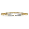 14K Yellow Gold Bujukan Diamond Spikes Split Bangle - BG4216-62Y45JJ-Gabriel & Co.-Renee Taylor Gallery