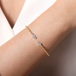 14K Yellow Gold Bujukan Split Cuff with Diamonds - BG4612-62Y45JJ-Gabriel & Co.-Renee Taylor Gallery