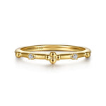 14K Yellow Gold Bujukan Diamond Stackable Ring - LR52872Y45JJ-Gabriel & Co.-Renee Taylor Gallery