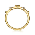 14K Yellow Gold Bujukan Diamond Stackable Ring - LR52872Y45JJ-Gabriel & Co.-Renee Taylor Gallery