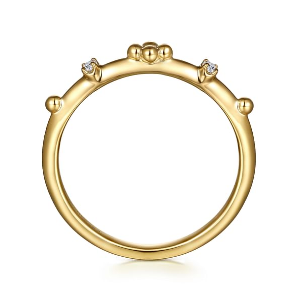 14K Yellow Gold Bujukan Diamond Stackable Ring - LR52872Y45JJ-Gabriel & Co.-Renee Taylor Gallery