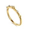 14K Yellow Gold Bujukan Diamond Stackable Ring - LR52872Y45JJ-Gabriel & Co.-Renee Taylor Gallery