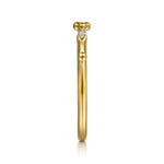 14K Yellow Gold Bujukan Diamond Stackable Ring - LR52872Y45JJ-Gabriel & Co.-Renee Taylor Gallery