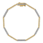 14K Yellow Gold Bujukan Diamond Tennis Bracelet - TB4724Y45JJ-Gabriel & Co.-Renee Taylor Gallery