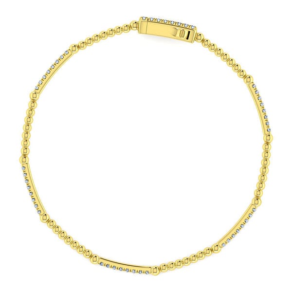 14K Yellow Gold Bujukan Diamond Tennis Bracelet - TB4724Y45JJ-Gabriel & Co.-Renee Taylor Gallery