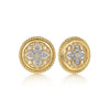 14K Yellow Gold Bujukan Diamonds and White Mother of Pearl Stud Earrings - EG15127Y45WM-Gabriel & Co.-Renee Taylor Gallery